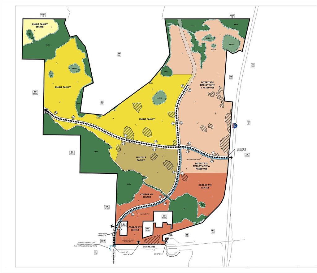 Kinfield, a 785-acre mixed-use development in Pasco County, is being built at the northeast corner of Interstate 75 and State Road 52.